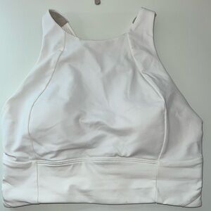 Lululemon High Neck Racerback Sports Bra - White, Size 6